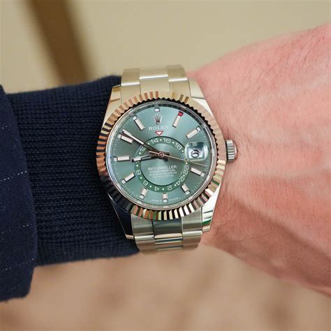 green rolex skydweller|2023 Rolex Sky-Dweller.